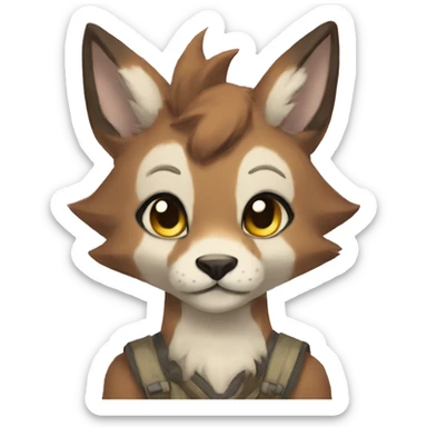 Anthro fursona Fakemon sticker