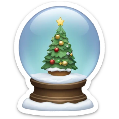 Christmas snowglobe sticker