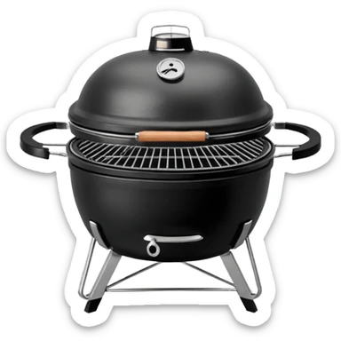 Black large kamado bbq sticker