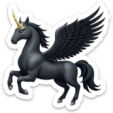 A black Pegasus sticker