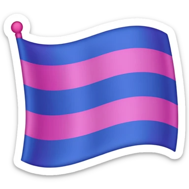 bisexual flag waving sticker