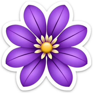 Purple flower fancy sticker