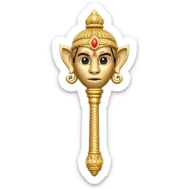 Hanuman gada emoji mace sticker