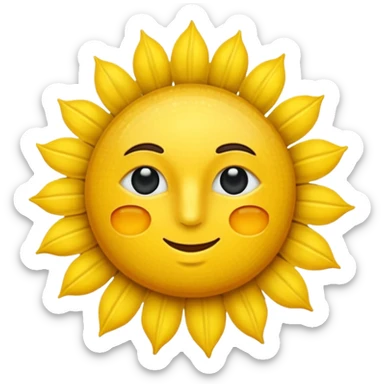 sol con cara pensativa sticker