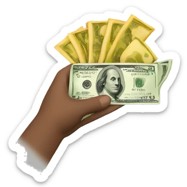 cash in hand sticker