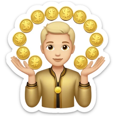 good fortune for immense wealth  sticker