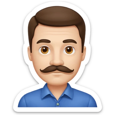 Adolf Hitler moustache carré  sticker