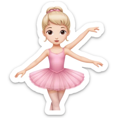 Little ballerina in a pink dress sticker