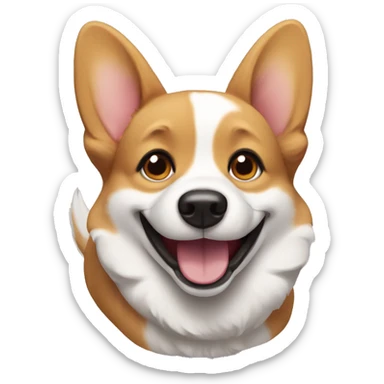 smiling corgi sticker