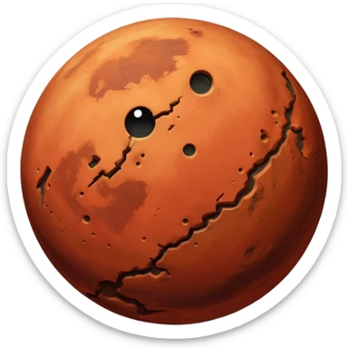 planete mars vue depuis l'espace sticker