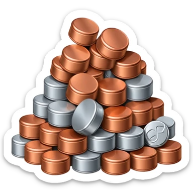 vreau emoji pentru aluminiu, nichel, staniu, otel, cupru, staniu sticker