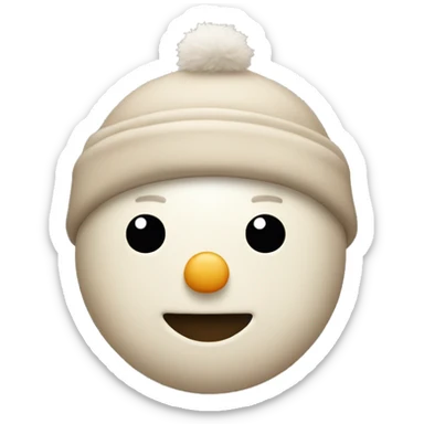 Beige asthetic snowman sticker
