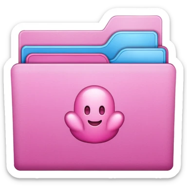 windows 10 folder light giltter pink sticker