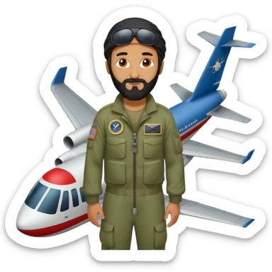 Osama bin Ladin standing on top of a plane sticker