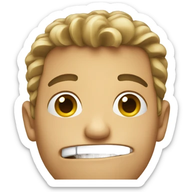 Cringe face  sticker