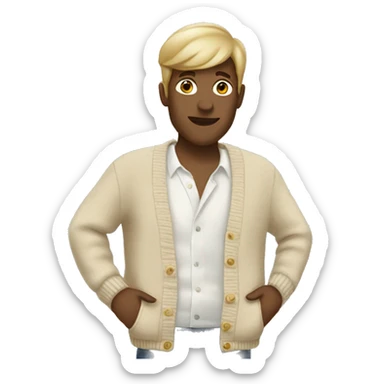 beige cardigan sticker