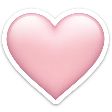 Light pink heart  sticker
