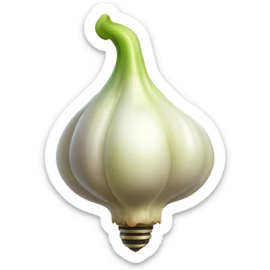 Garlic shaped alien vibrating  sticker