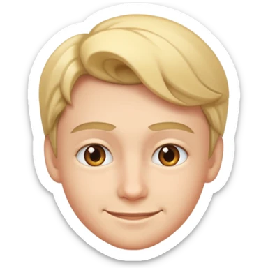 smirking face looking forward sticker