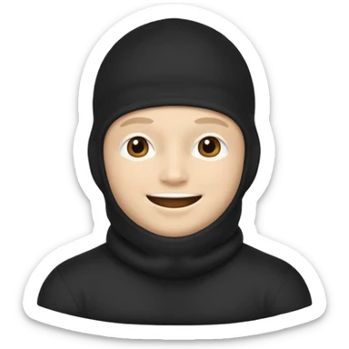 a man who is pregnant and wears a balaclava in his face  sticker
