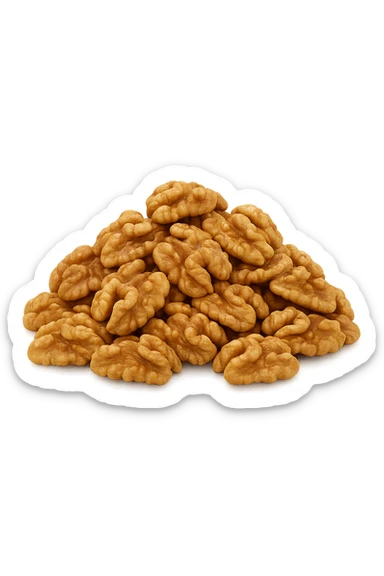 montagna di noci sbucciate, iperrealistici 4k sticker