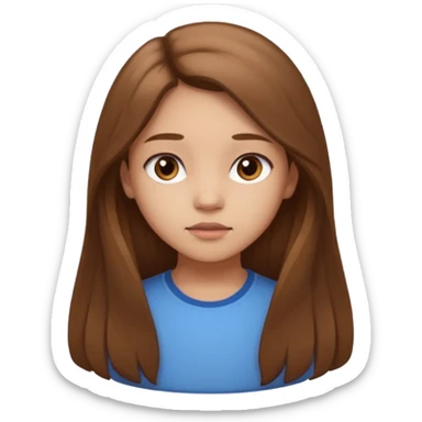 une adolescente de face dans un rond  sticker