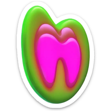 Juicy booty neon sign style man in love  sticker