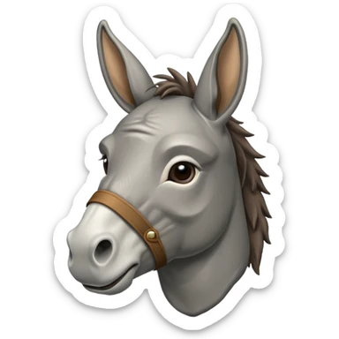 Ein behindert aussehender Eselkopf sticker