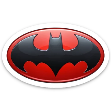 Batman logo in red sticker