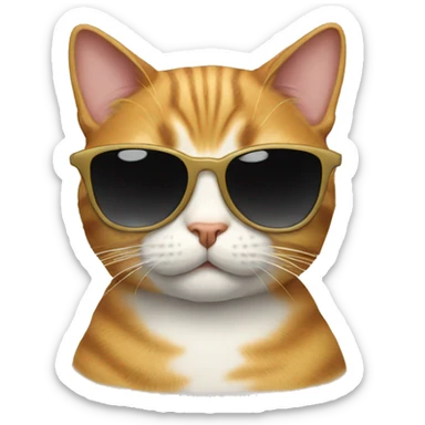 Cat with sunglasses sticker