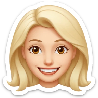 	facial Upselling scam women fake sympathetic smile, predatory grin, saccharine smile, smirk sticker