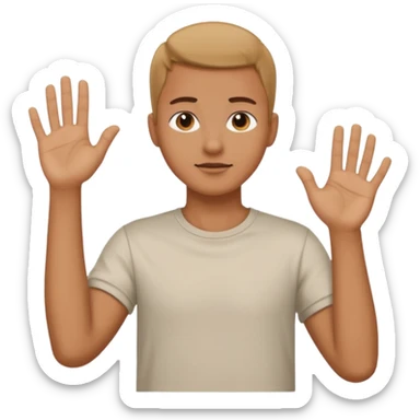 Dude moving hand back and fourth to the neck sticker