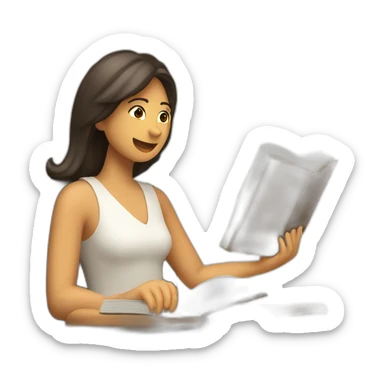 Chica en silla de ruedas, predicando como Testigo de Jehová con la Biblia sticker