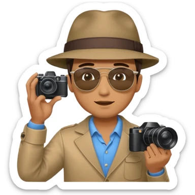 Hombre de espaldas tomando una foto sticker