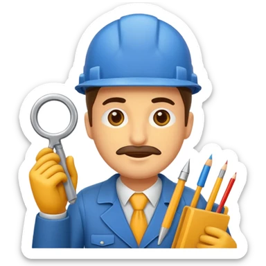 man architect sticker