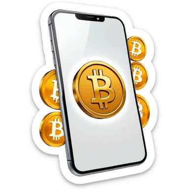 Bitcoin on my phone sticker