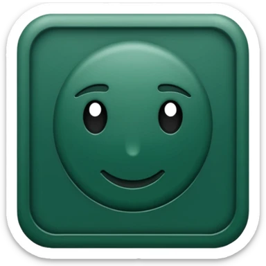 dark green stamp, minimalism, iOS emoji style, no smileys or faces sticker