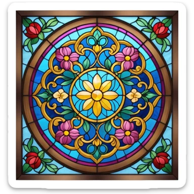 stained glass window sticker