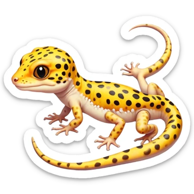 A leopard gecko sticker
