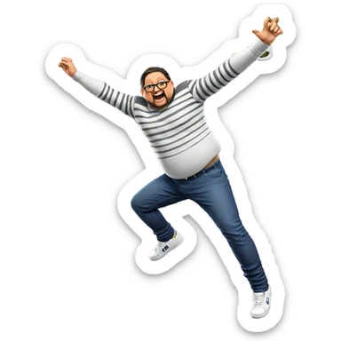 boy with glasses portrait sticker