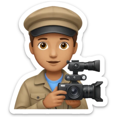 filming camera man  sticker