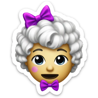 disco with a bow on top sticker