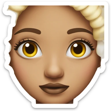 emoji girl with geant lashes  sticker