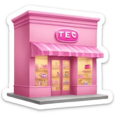 pink store front sticker