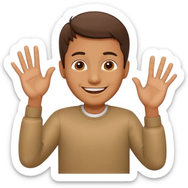 Mano asiendo seña de s sticker