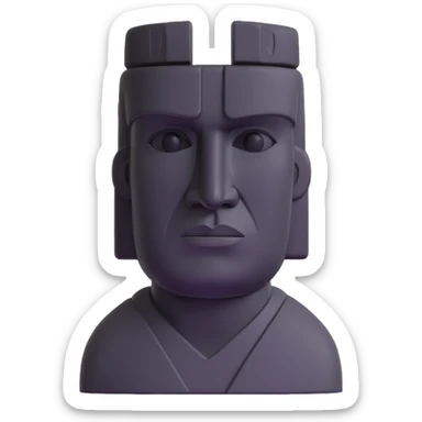 Moai statue with the face of Han Solo sticker
