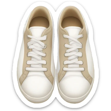 white and beige tennis shoes sticker