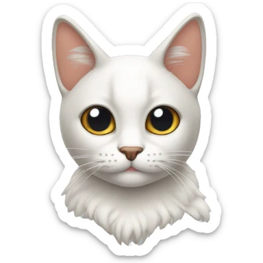 Gato con lazo blanco sticker