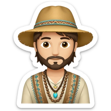 boho fashion man sticker