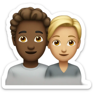 two people talking from afar sticker